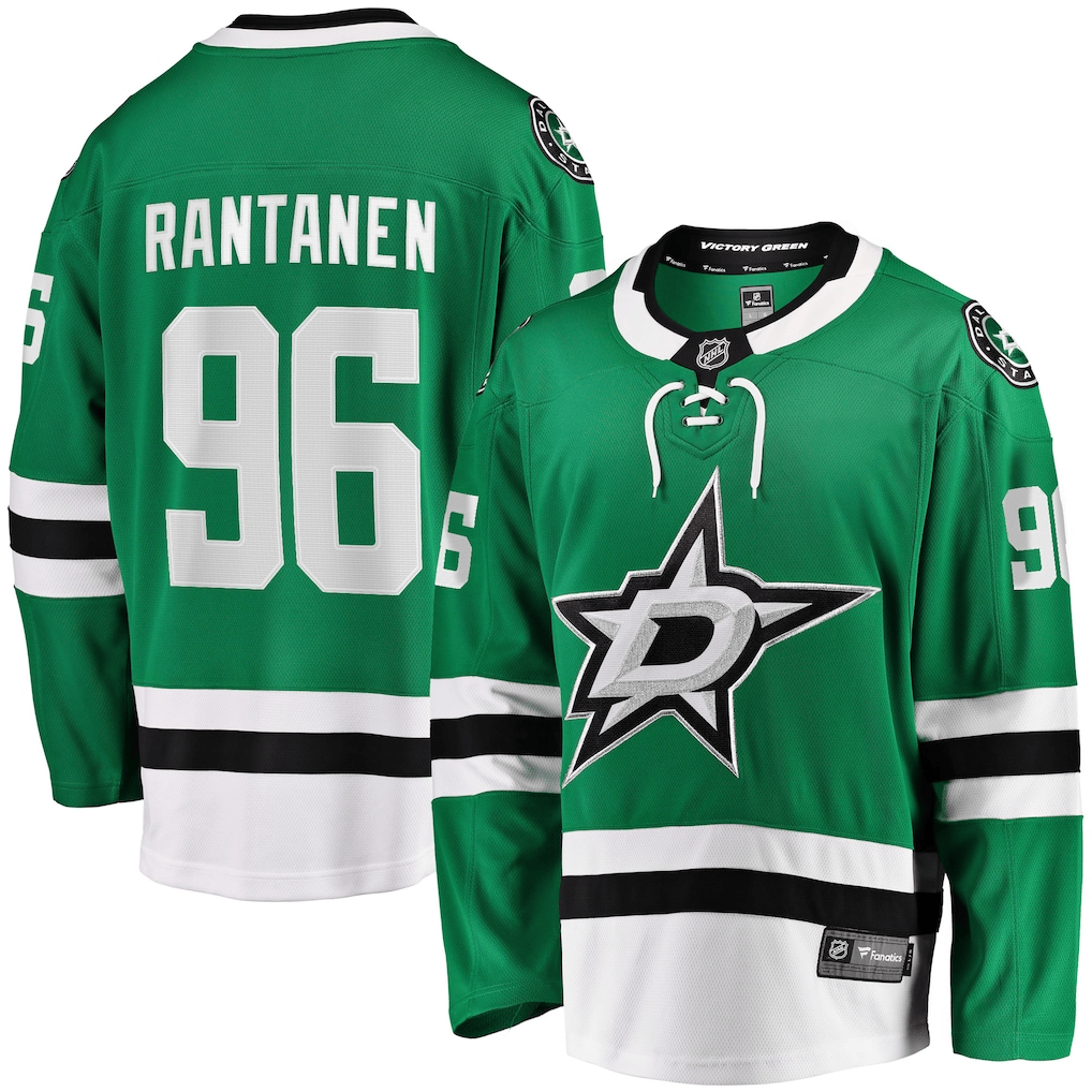 Mikko Rantanen 96 Dallas Stars Home Breakaway Men Jersey - Kelly Green