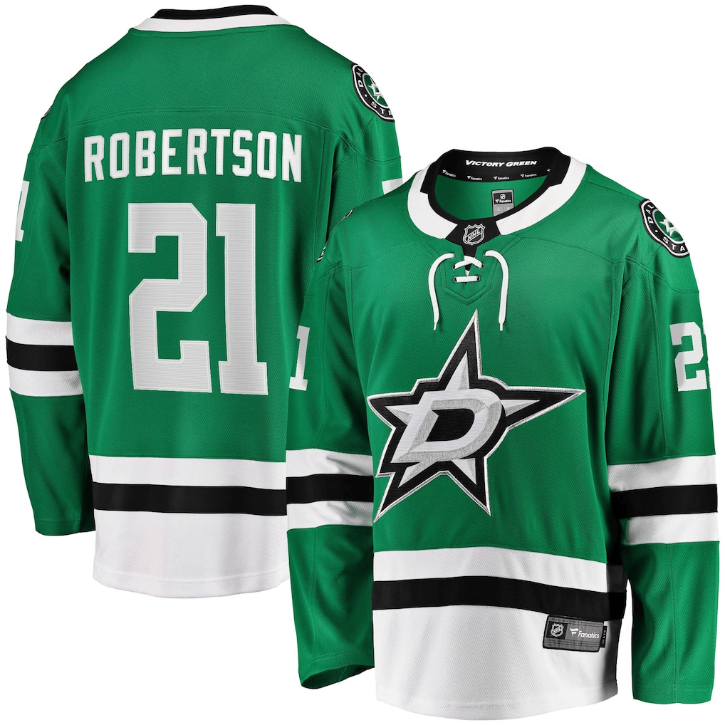 Jason Robertso 21 Dallas Stars Home Breakaway Men Jersey - Kelly Green