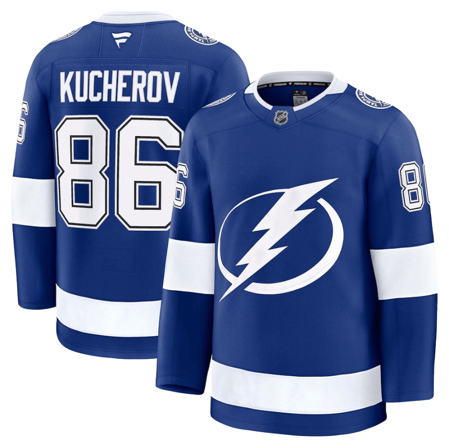 Nikita Kucherov 86 Tampa Bay Lightning Home Premium Jersey - Blue