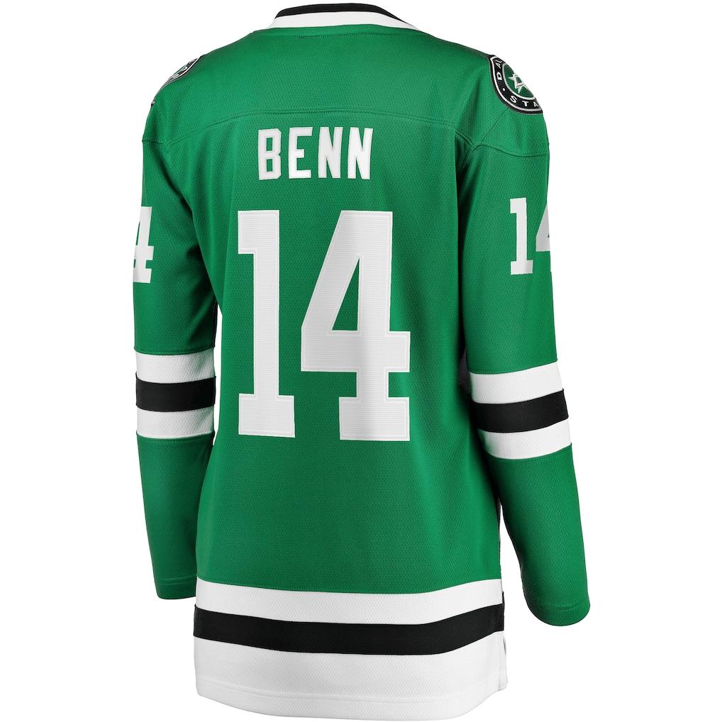 Jamie Benn 14 Dallas Stars Women's Captain Patch Home Breakaway Jersey - Kelly Green