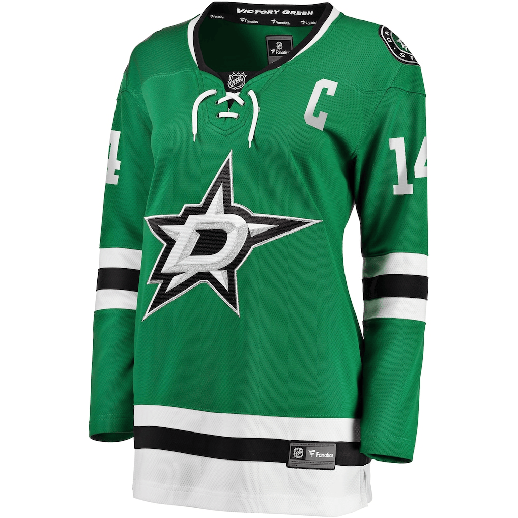 Jamie Benn 14 Dallas Stars Women's Captain Patch Home Breakaway Jersey - Kelly Green
