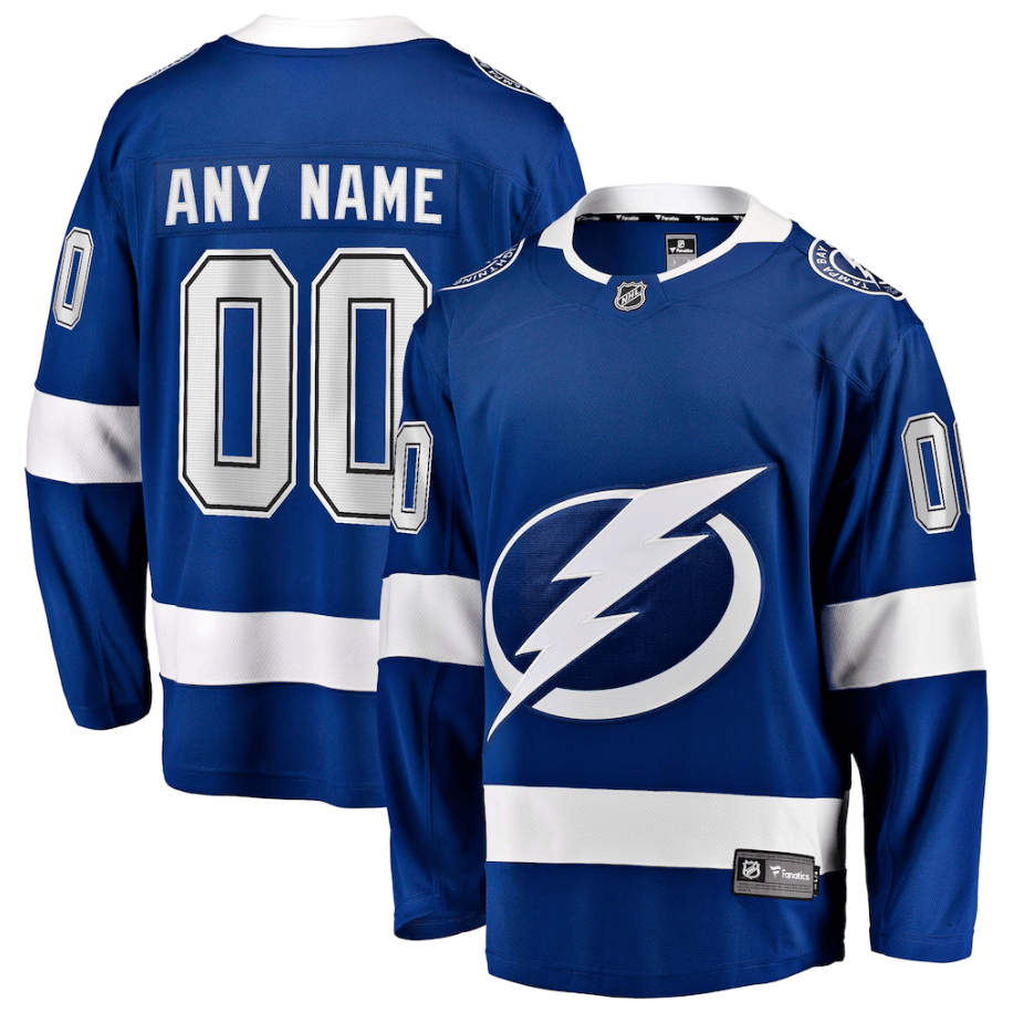 Tampa Bay Lightning Home Breakaway Custom Jersey - Blue