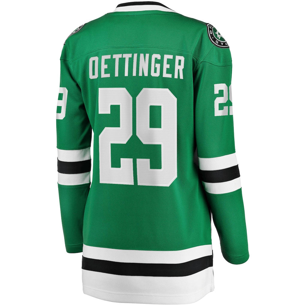 Jake Oettinger 29 Dallas Stars Women's Home Breakaway Jersey - Kelly Green