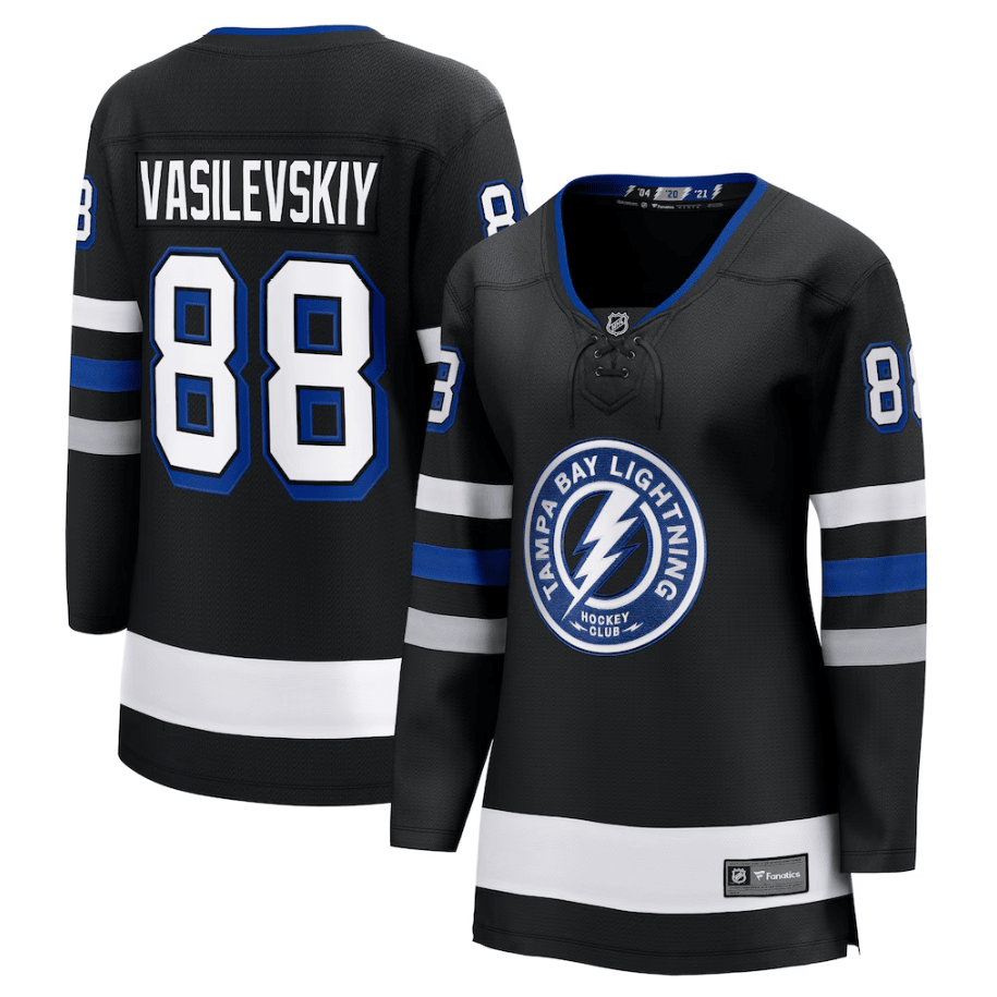 Andrei Vasilevskiy 88 Tampa Bay Lightning Women's Breakaway Jersey - Black