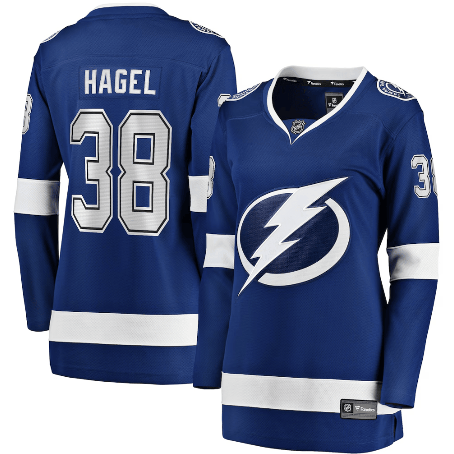 Brandon Hagel 38 Tampa Bay Lightning Women's Home Breakaway Player Jersey - Blue