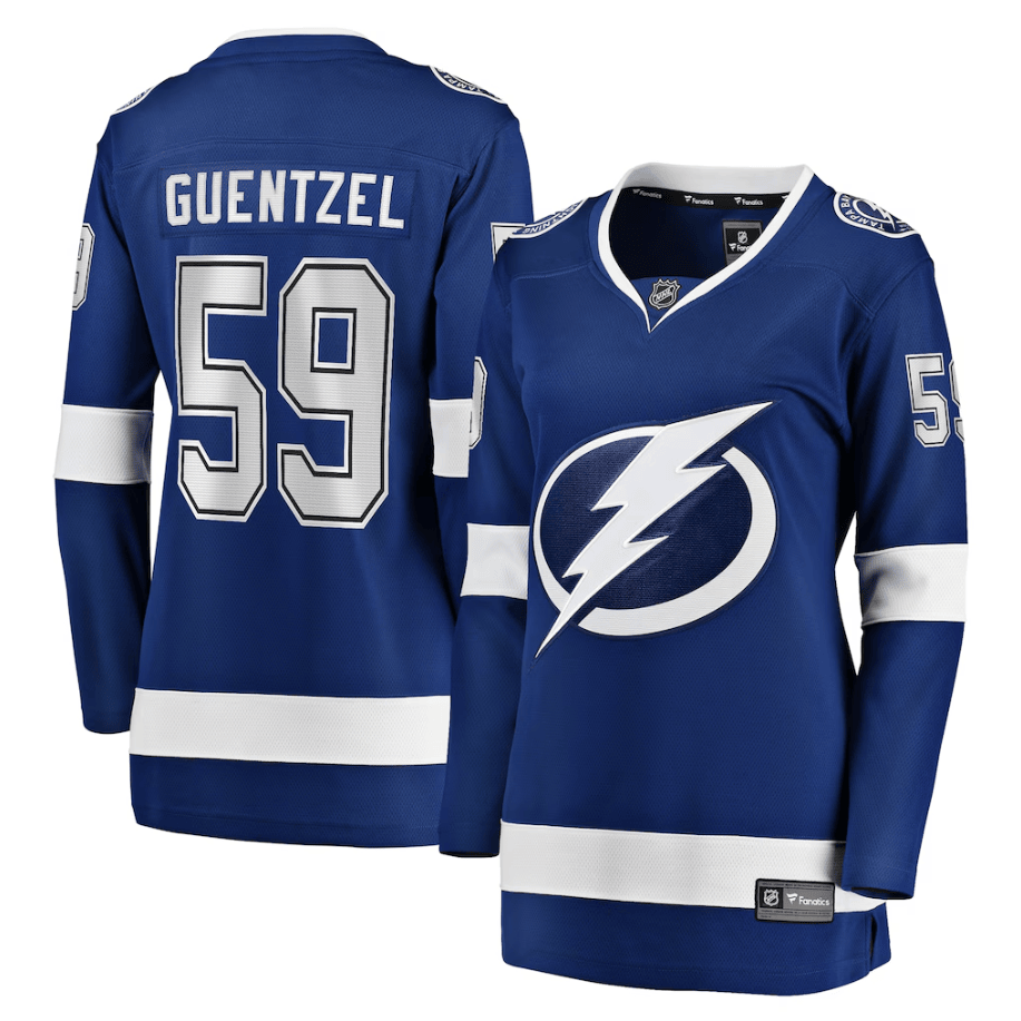 Jake Guentzel 59 Tampa Bay Lightning Women's Home Premier Breakaway Player Jersey - Blue