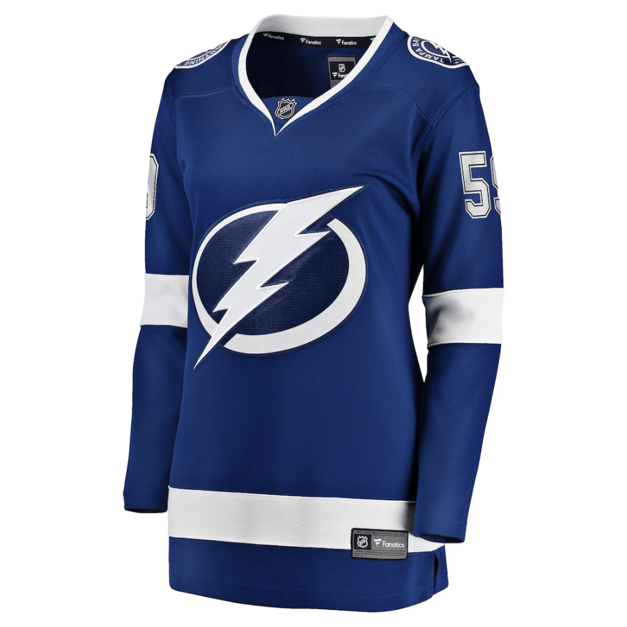 Jake Guentzel 59 Tampa Bay Lightning Women's Home Premier Breakaway Player Jersey - Blue