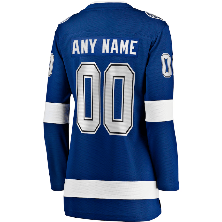 Tampa Bay Lightning Women's Home Breakaway Custom Jersey - Blue