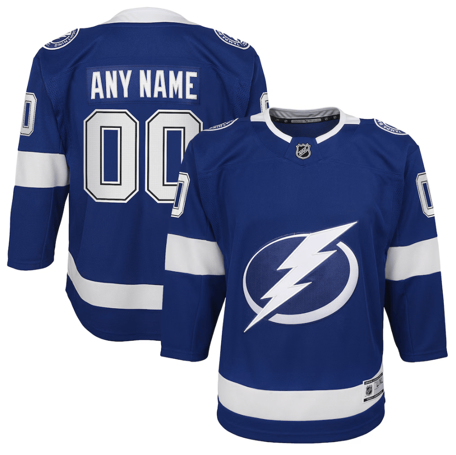 Tampa Bay Lightning YOUTH Home Custom Premier Jersey - Blue