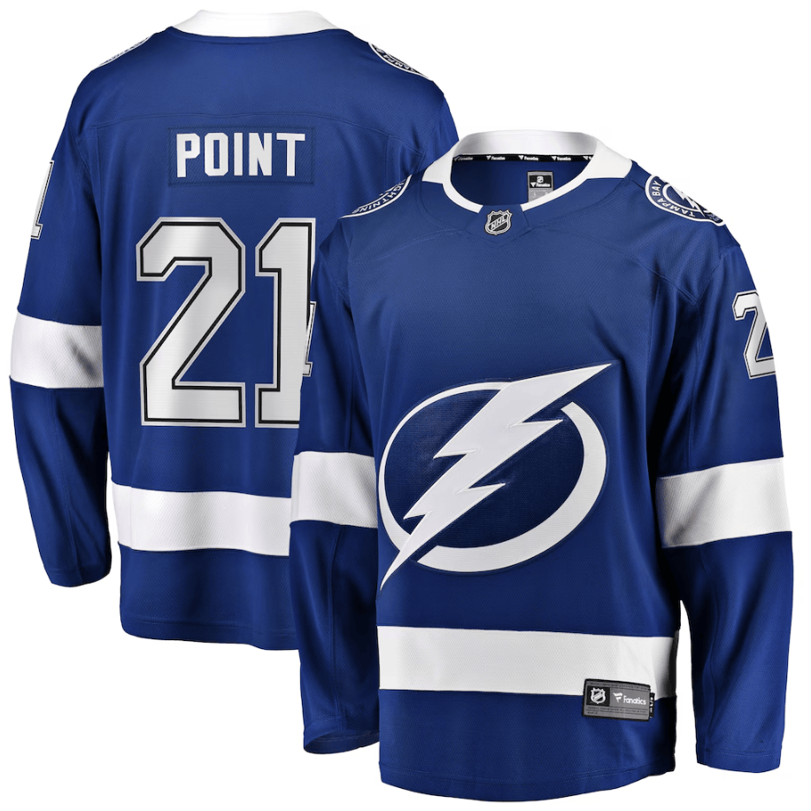 Brayden Point 21 Tampa Bay Lightning Breakaway Jersey - Blue