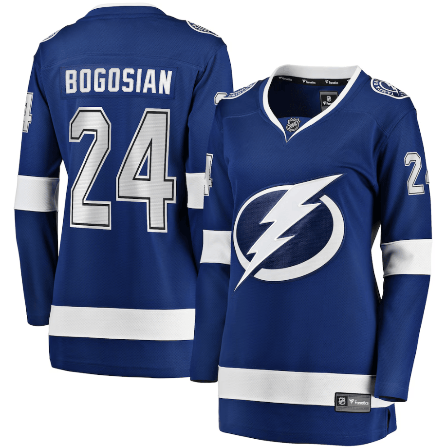 Zach Bogosian 24 Tampa Bay Lightning Women's Home Breakaway Player Jersey - Blue