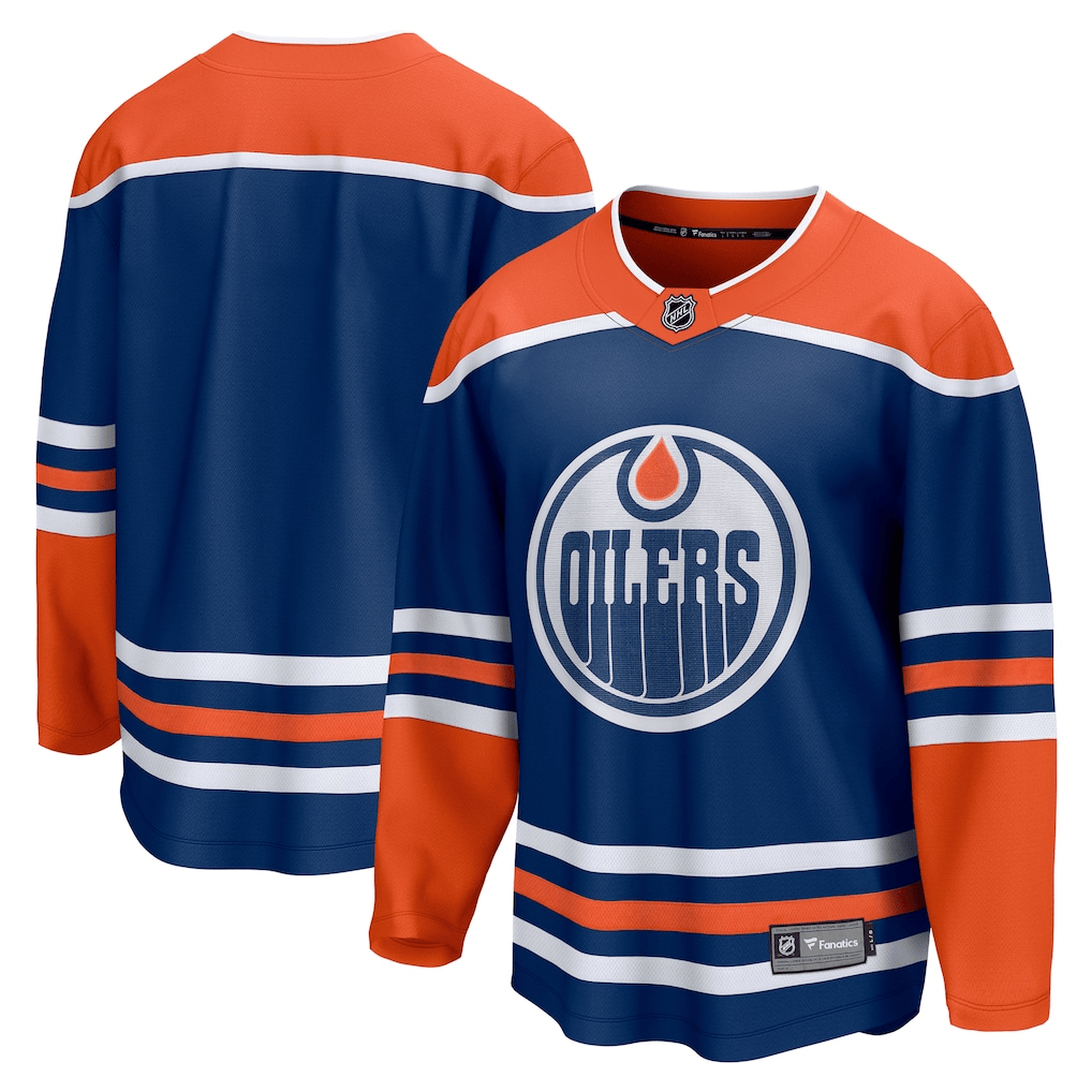 Edmonton Oilers Home Breakaway Men Jersey - Royal/Orange