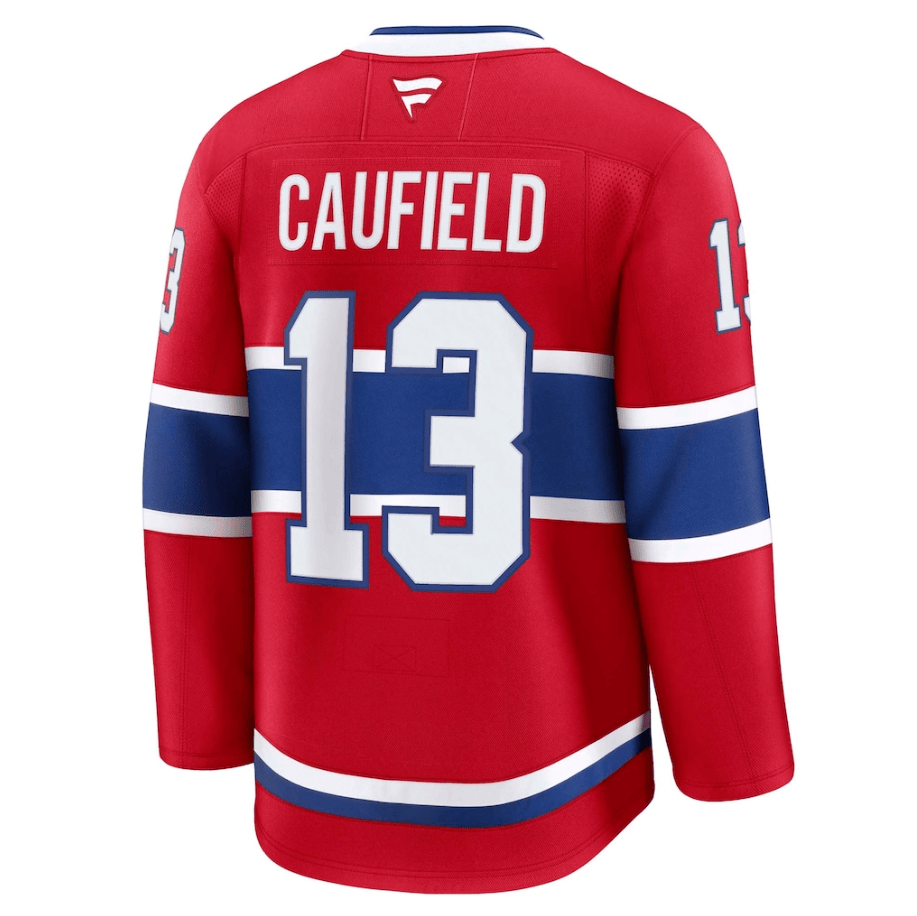Cole Caufield 13 Montreal Canadiens Home Premium Jersey - Red