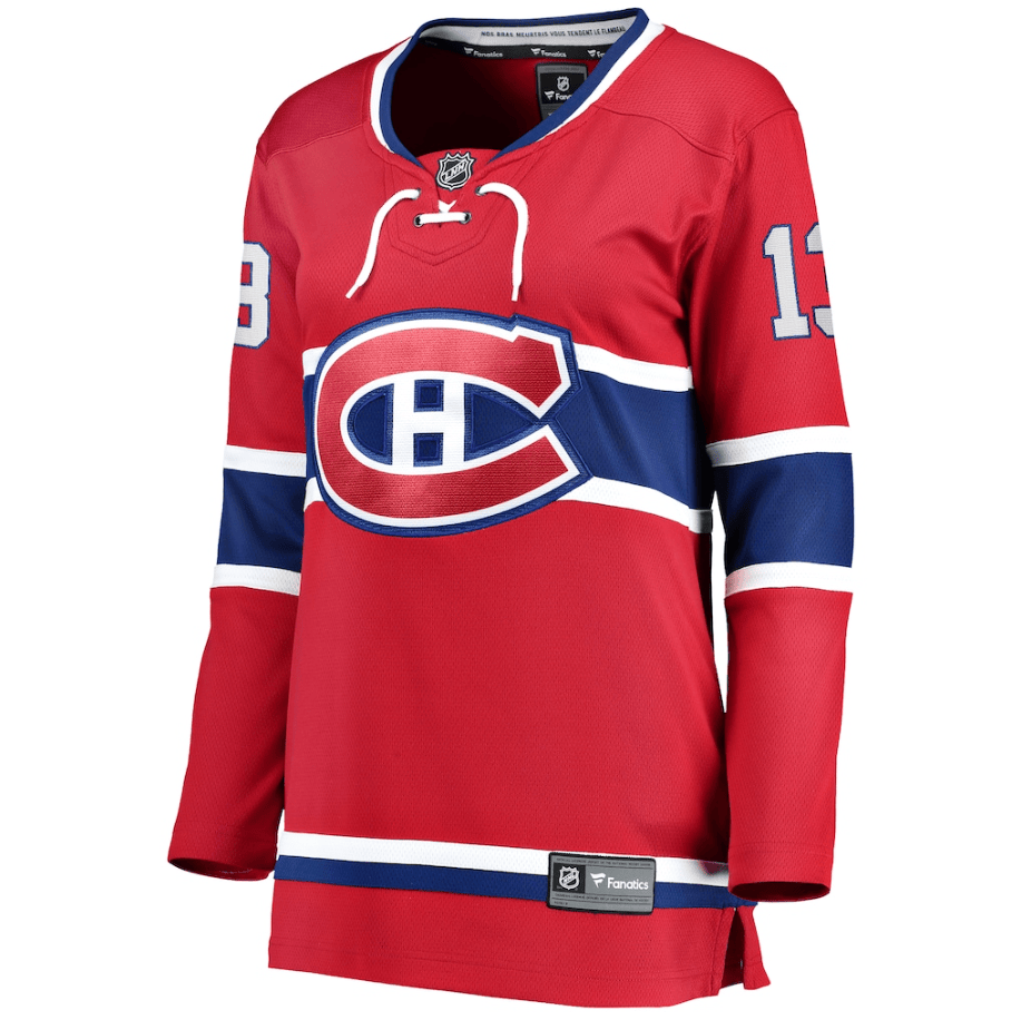 Cole Caufield 13 Montreal Canadiens Women's Home Premier Breakaway Player Jersey - Red
