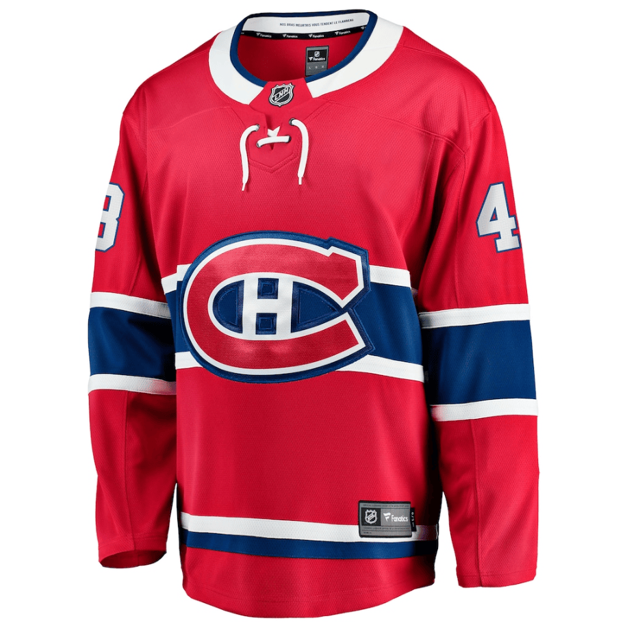Lane Hutson 48 Montreal Canadiens Home Breakaway Jersey - Red
