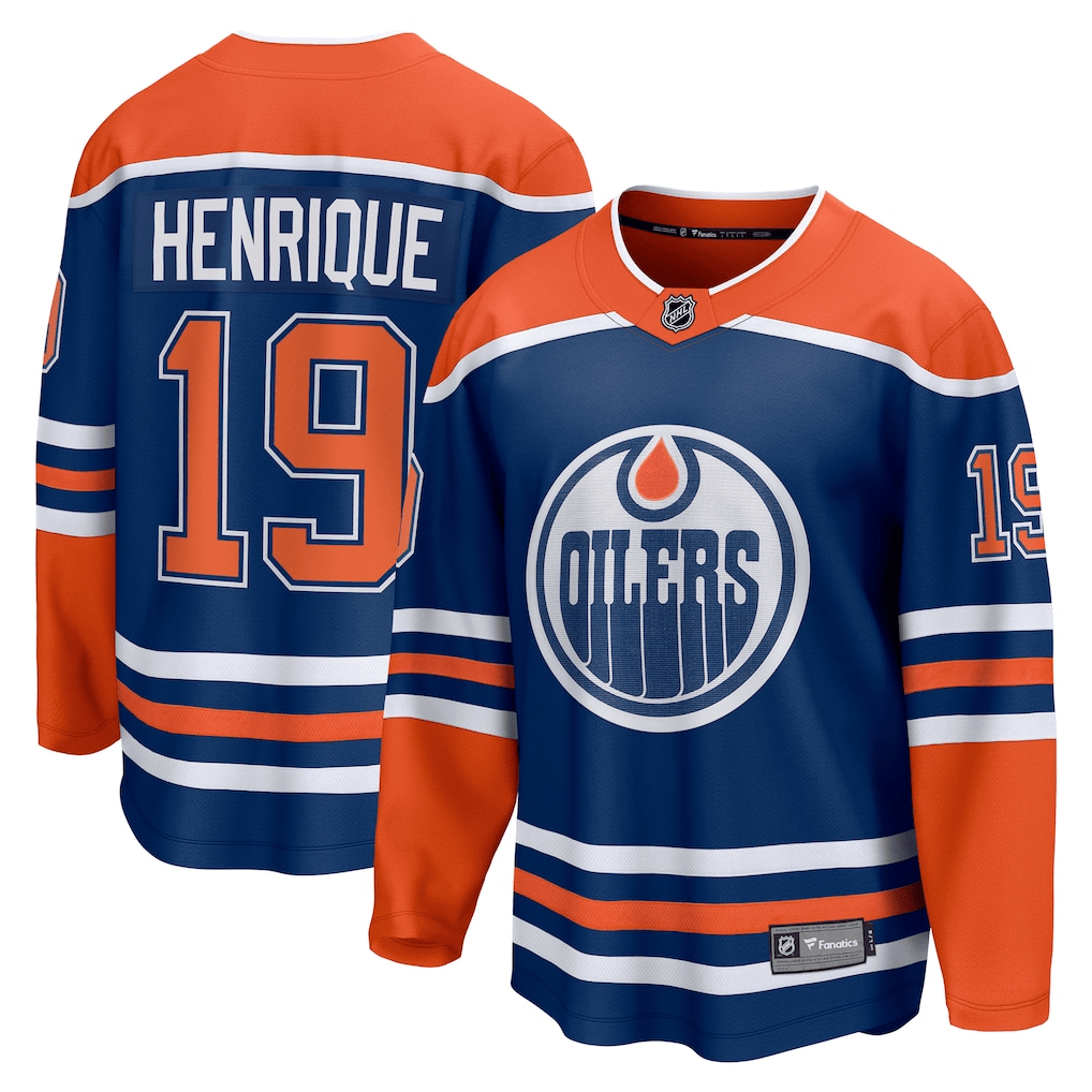 Adam Henrique 19 Edmonton Oilers Home Breakaway Men Jersey - Royal/Orange