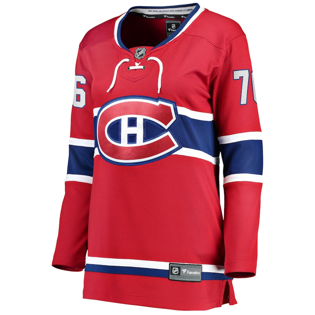 Zack Bolduc 76 Montreal Canadiens Women's Home Breakaway Jersey - Red