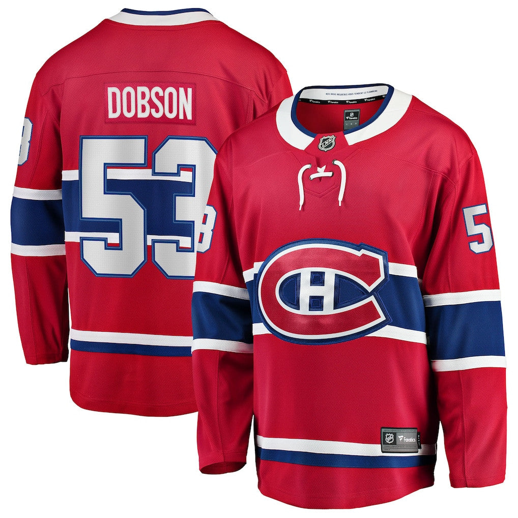 Noah Dobson 53 Montreal Canadiens Home Breakaway Jersey - Red