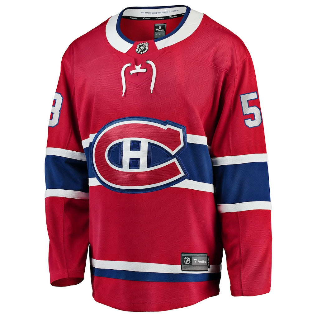 Noah Dobson 53 Montreal Canadiens Home Breakaway Jersey - Red