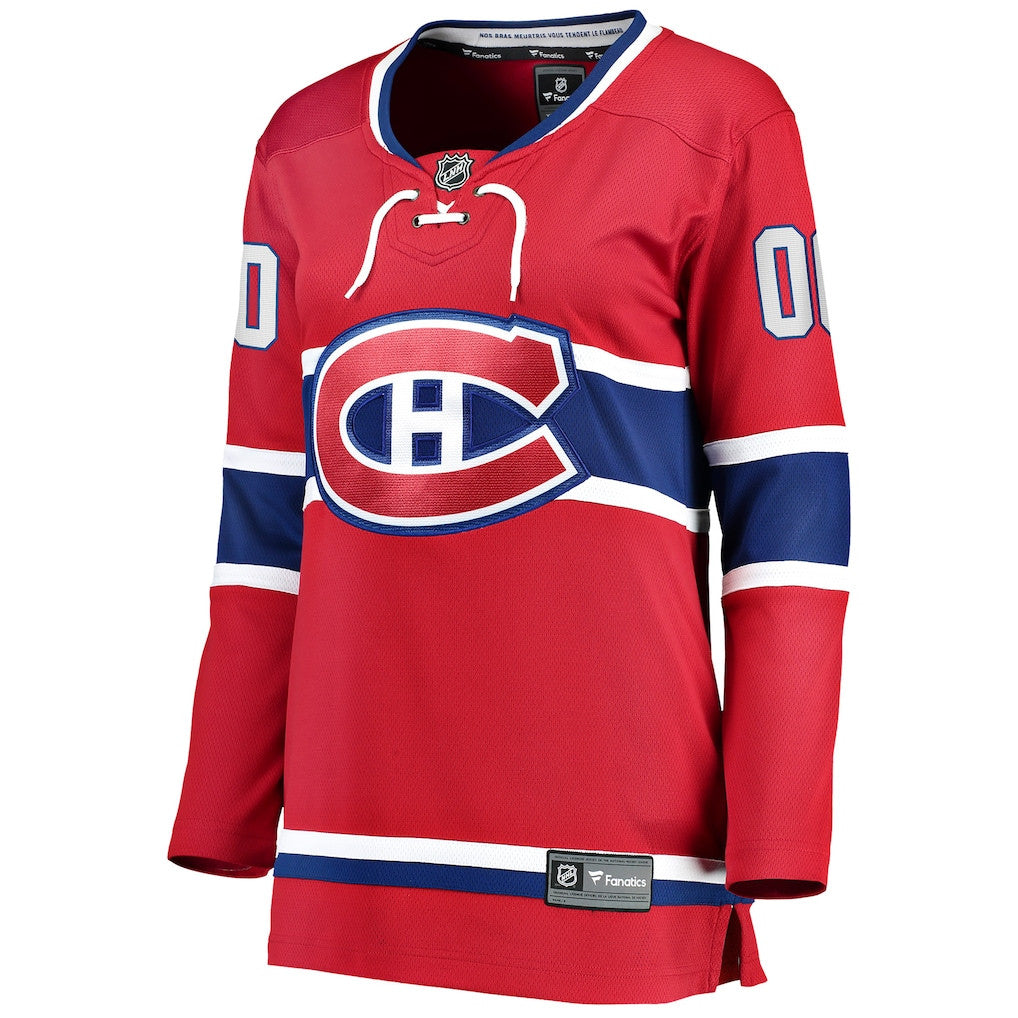 Montreal Canadiens Women's Home Breakaway Custom Jersey - Red