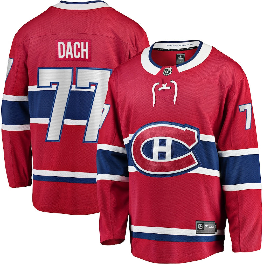 Kirby Dach 77 Montreal Canadiens Home Breakaway Player Jersey - Red