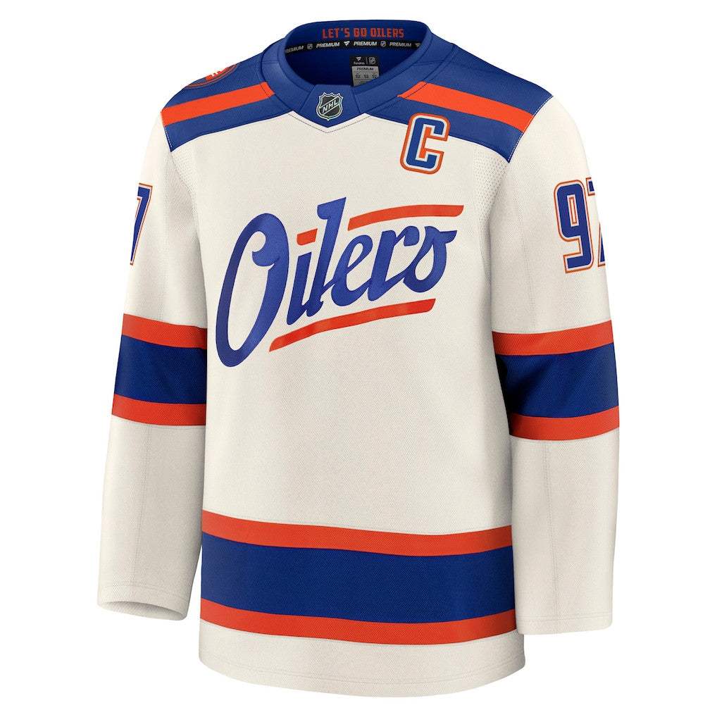 Connor McDavid 97 Edmonton Oilers Alternate Men Jersey - Light Beige