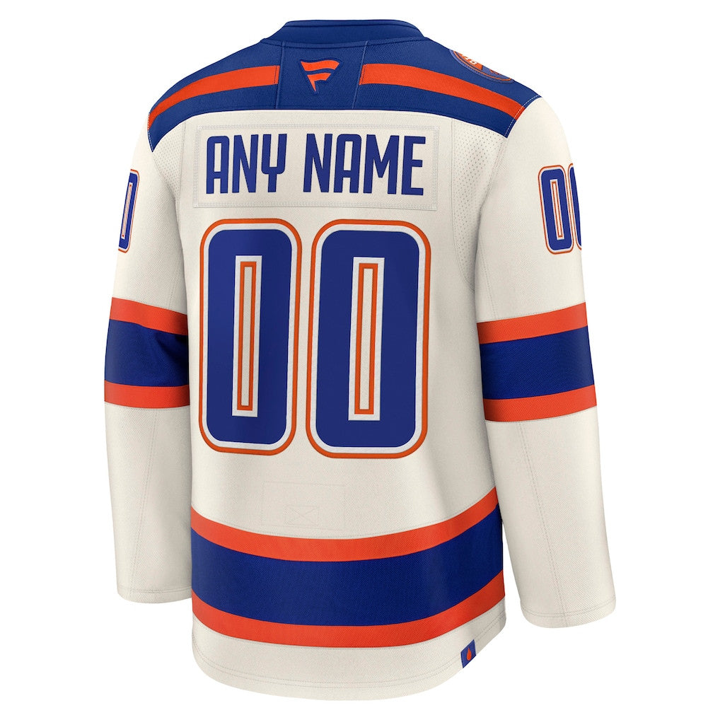 Edmonton Oilers Personalized Alternate Men Jersey - Light Beige