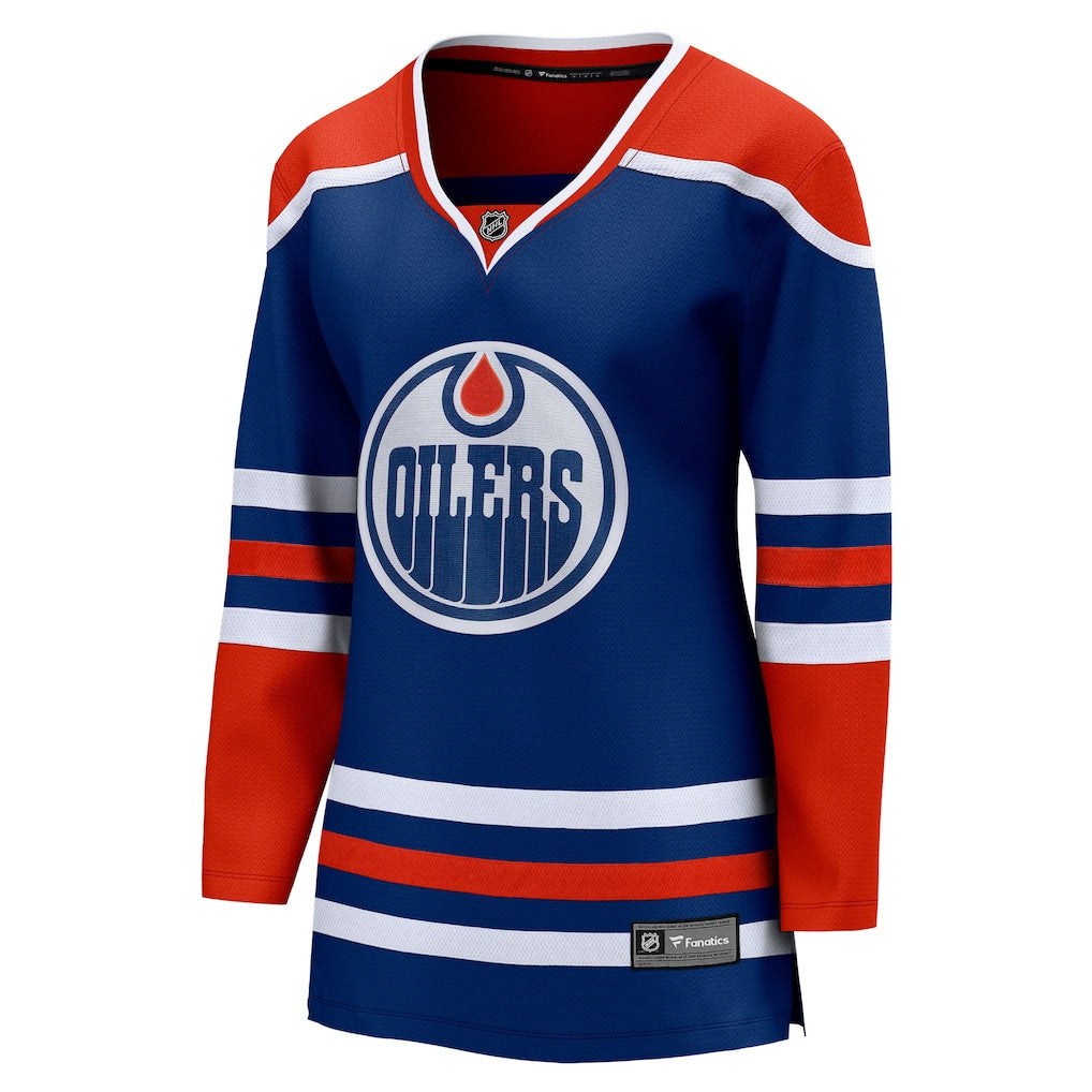 Edmonton Oilers Women's Home Breakaway Jersey - Orange/Royal