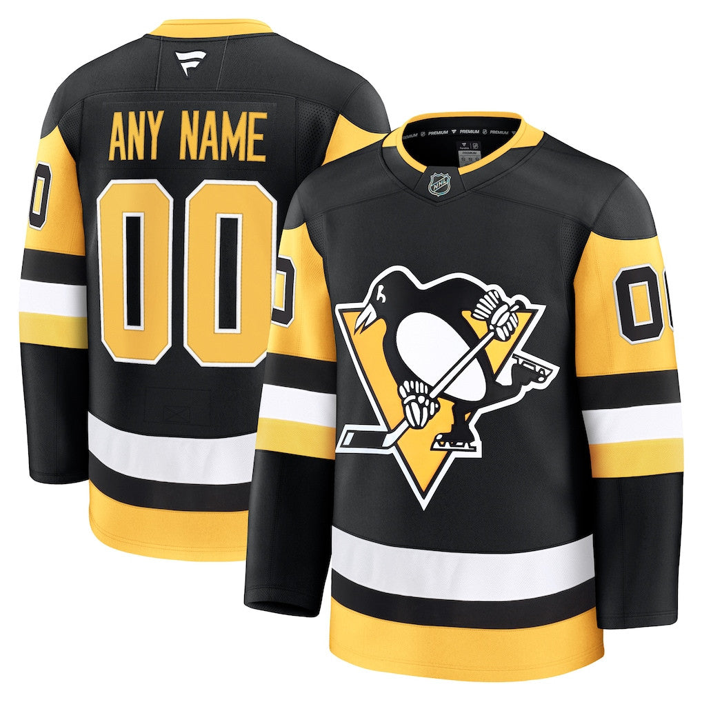 Pittsburgh Penguins Home Premium Custom Jersey - Black
