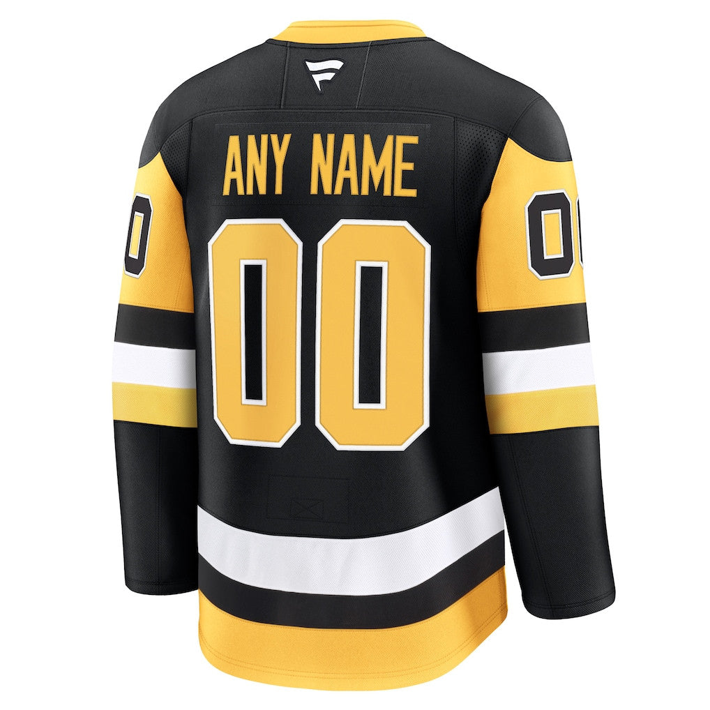 Pittsburgh Penguins Home Premium Custom Jersey - Black