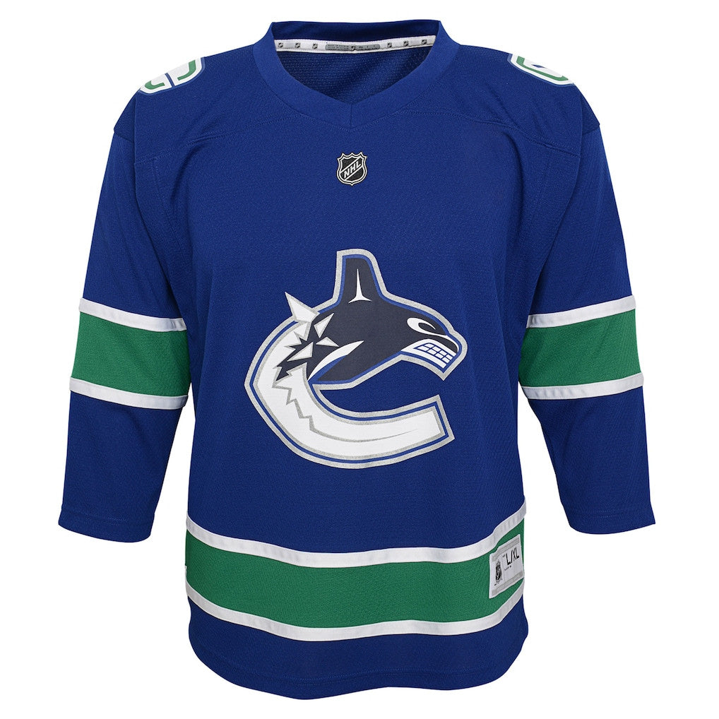 Vancouver Canucks Youth Home Custom Jersey - Blue