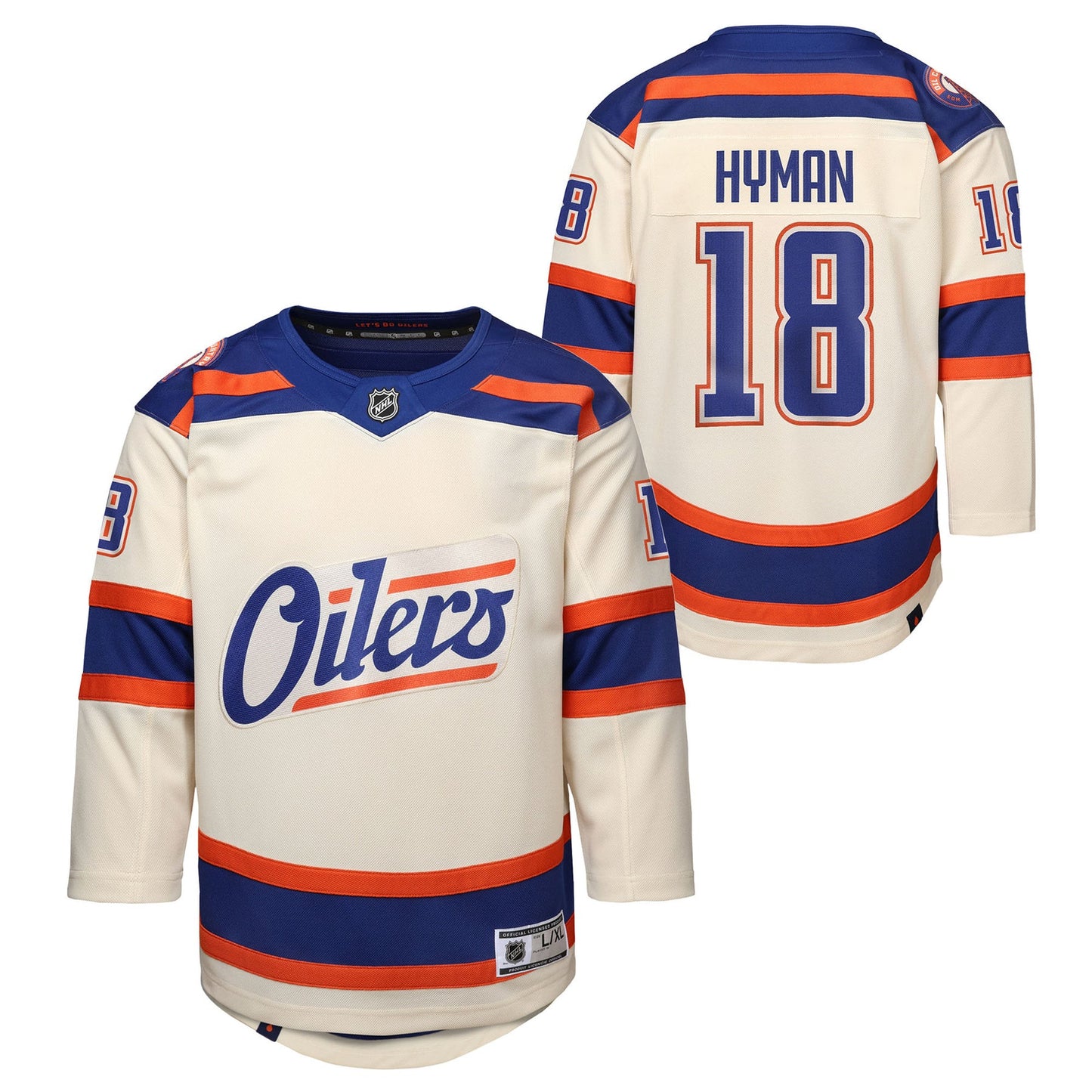 Zach Hyman 18 Edmonton Oilers Alternate Jersey - Youth, Cream