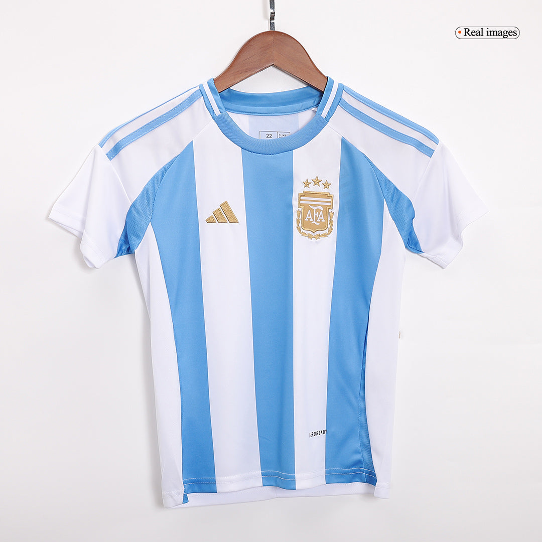 Kid's Argentina Home Football Shirt Kit(Jersey+Shorts+Socks) Copa America 2024
