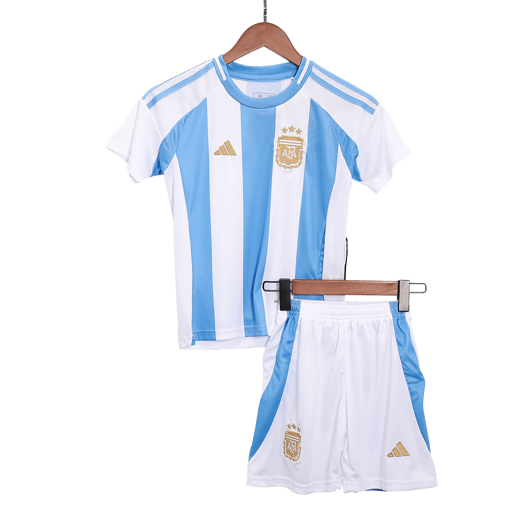 Kid's Argentina Home Football Shirt Kit(Jersey+Shorts+Socks) Copa America 2024