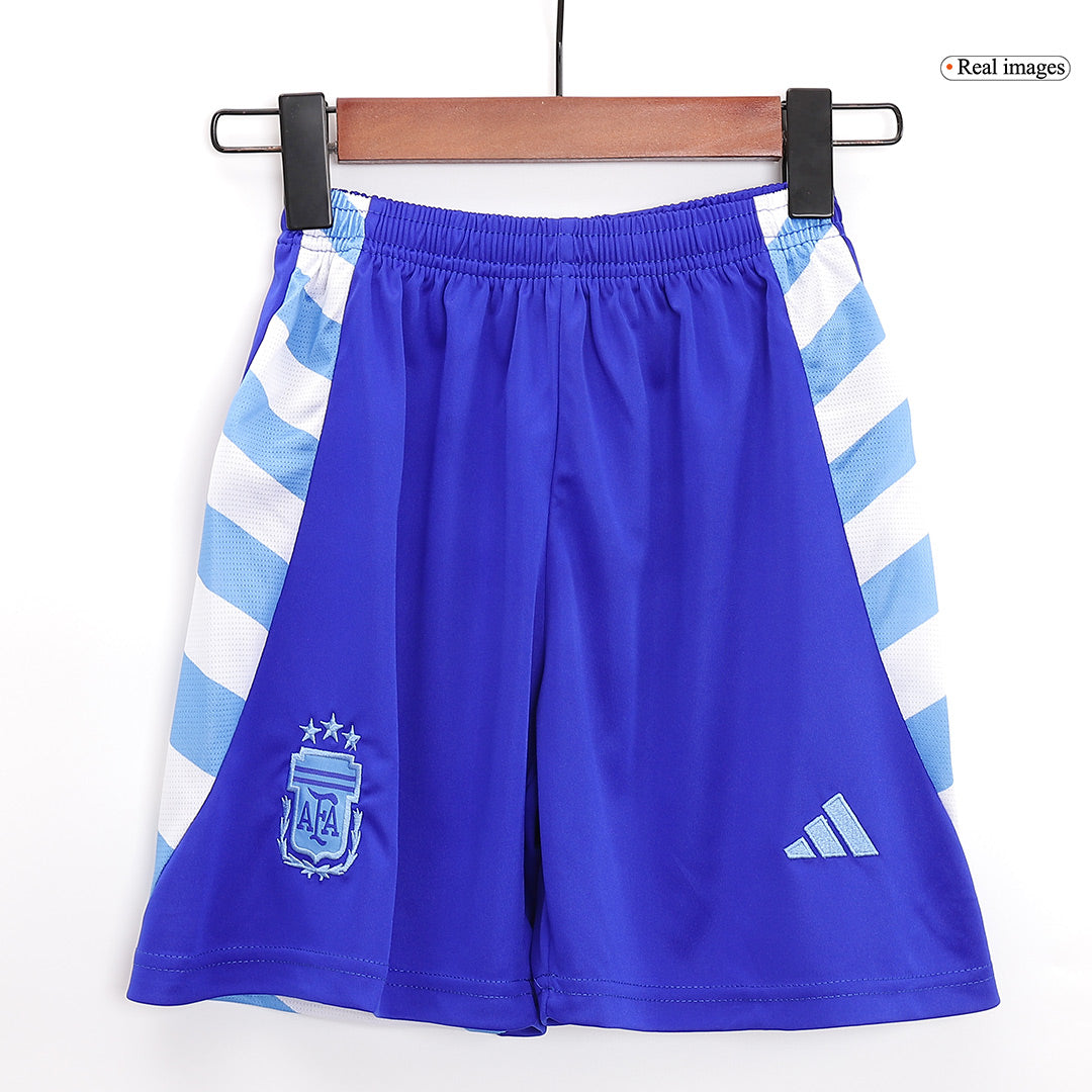 Kid's Argentina Away Football Shirt Kit(Jersey+Shorts) Copa America 2024