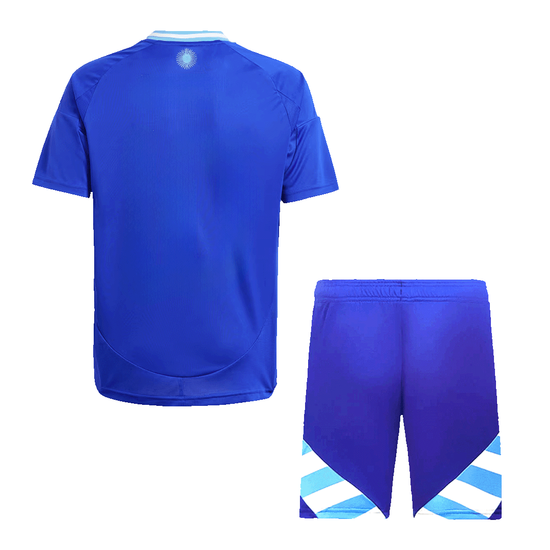 Kid's Argentina Away Football Shirt Kit(Jersey+Shorts) Copa America 2024