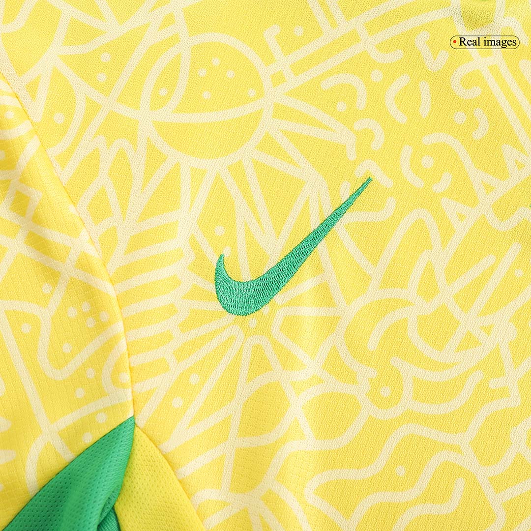 Kid's Brazil Home Football Shirt Kit(Jersey+Shorts) Copa America 2024