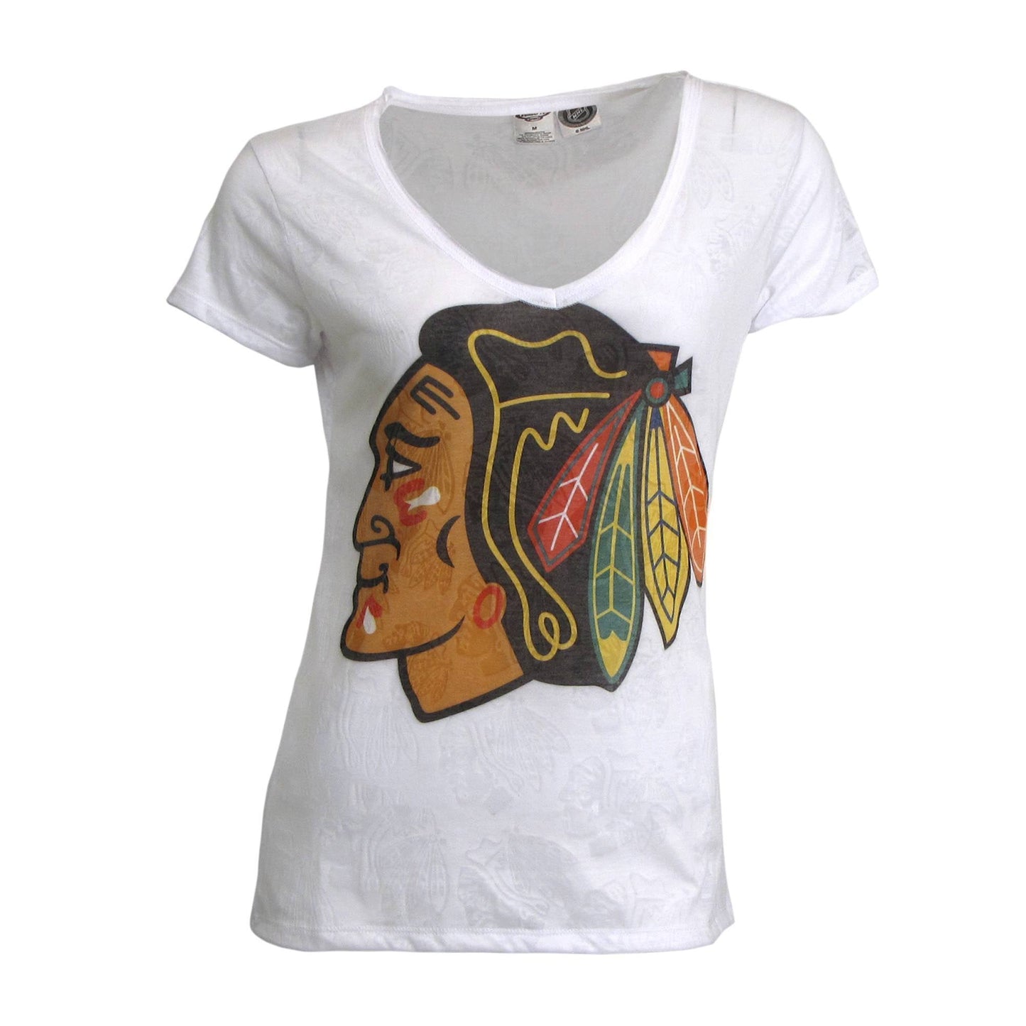 Women's Chicago Blackhawks White Concepts Sport Sublime Short Sleeve Top