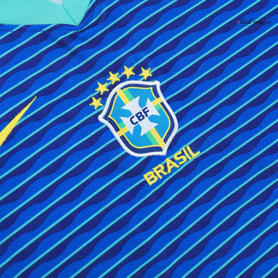 Kid's Brazil Away Football Shirt Kit(Jersey+Shorts) Copa America 2024