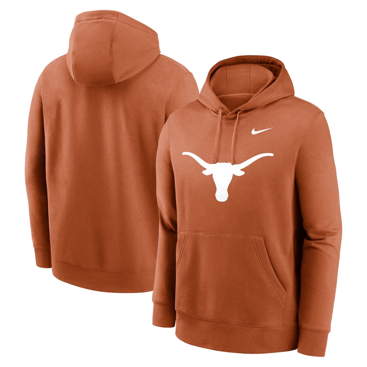 Men's Texas Longhorns Nike Burnt Orange Primary Logo Fleece Hoodie