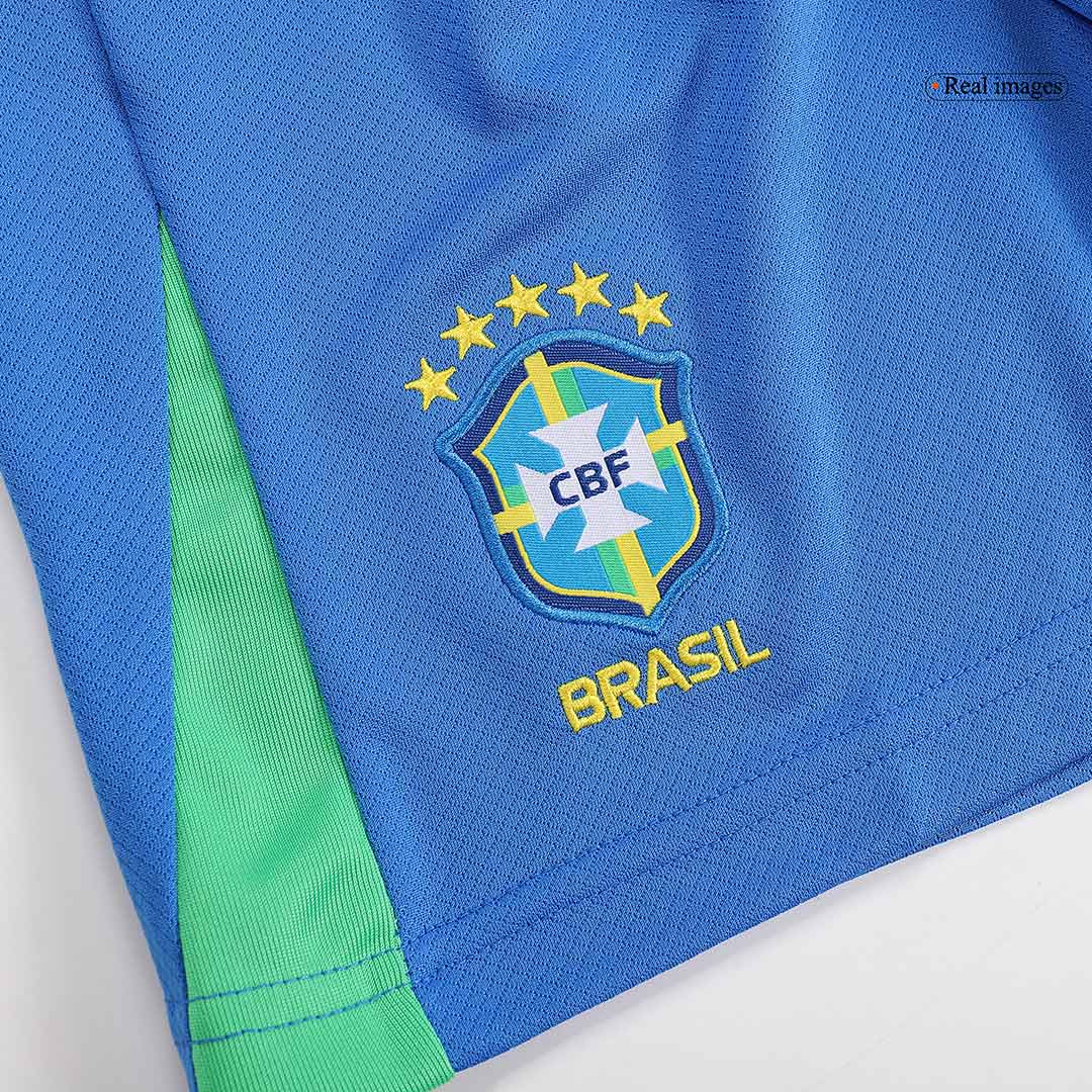 Kid's Brazil Home Football Shirt Kit(Jersey+Shorts+Socks) Copa America 2024