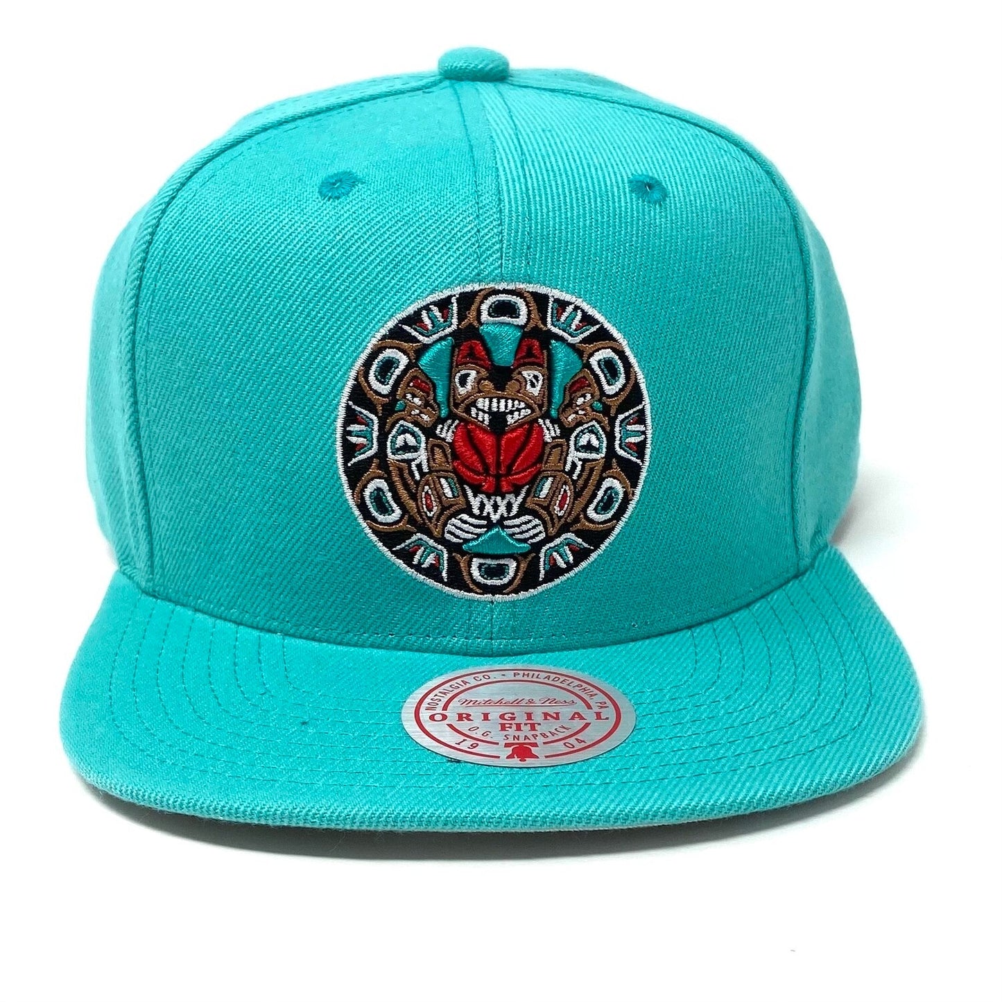 Men's Vancouver Grizzlies Mitchell & Ness Teal Alternate Core Basic Adjustable Snapback Hat