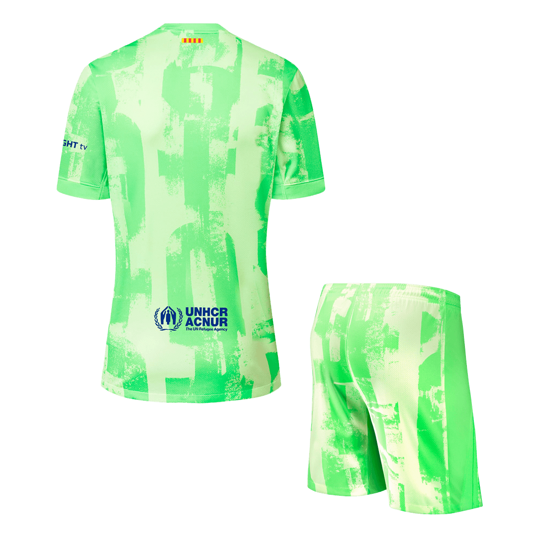 Barcelona Third Away Football Shirt Kit(Shirt+Shorts) - UCL (Spotify Logo Without Text)