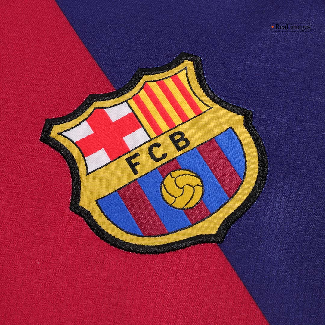 LEWANDOWSKI #9 Barcelona Home Football Shirt 2024/25 - Spotify Logo Without Text