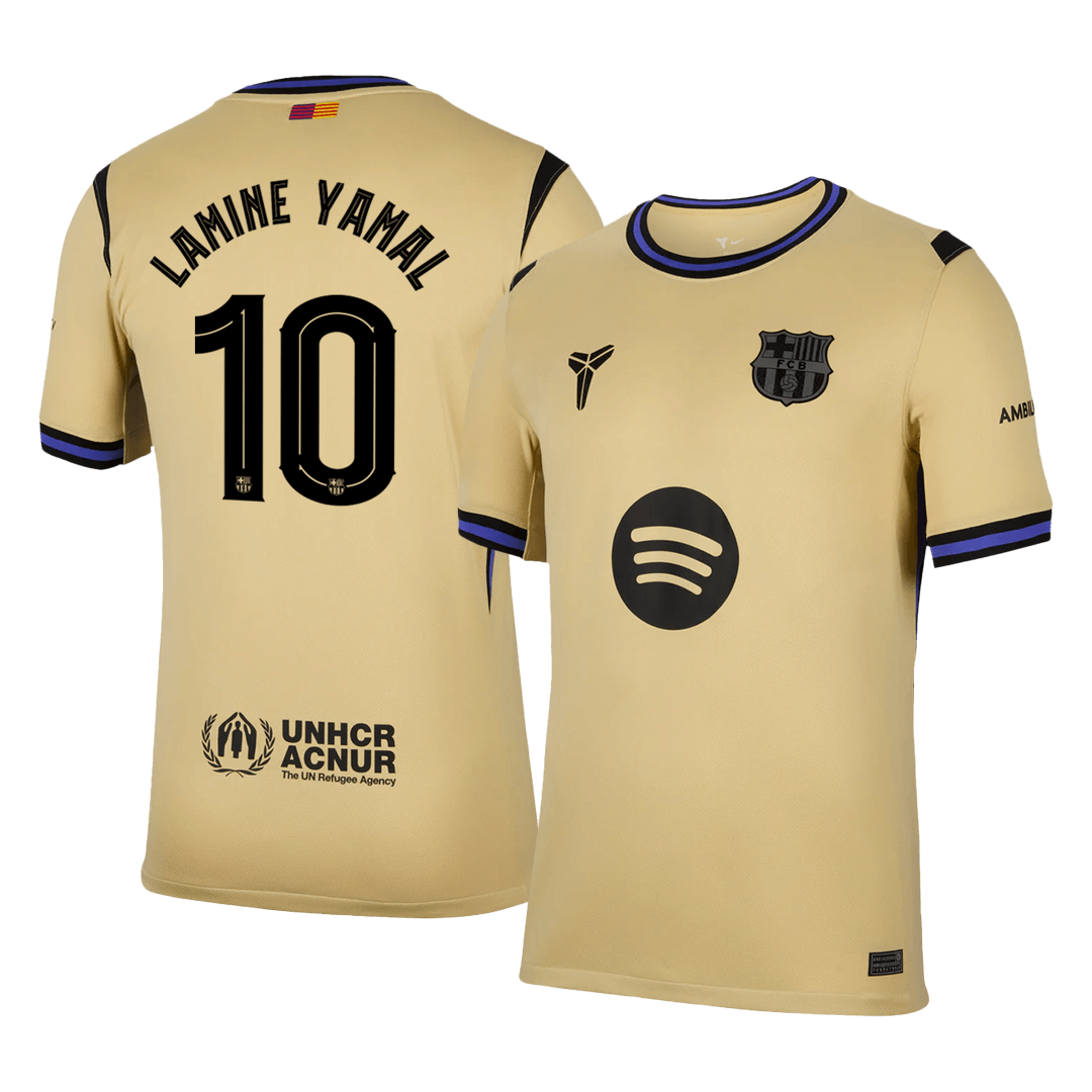 LAMINE YAMAL #10 Barcelona Away Football Shirt 2025/26 Yellow - UCL