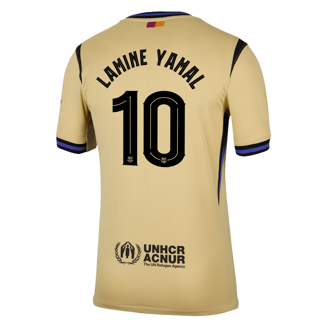 LAMINE YAMAL #10 Barcelona Away Football Shirt 2025/26 Yellow - UCL