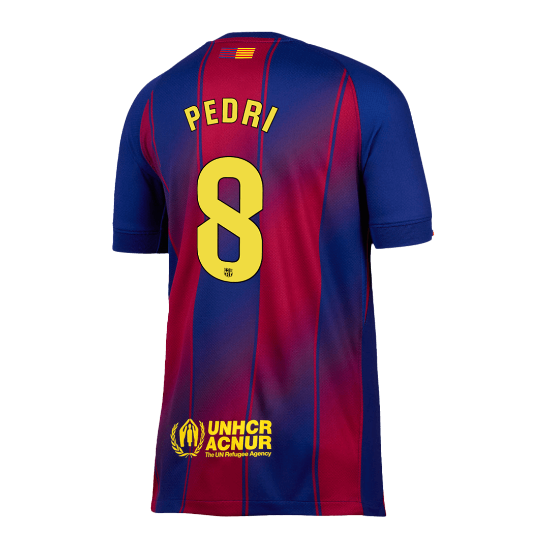PEDRI #8 Barcelona Home Football Shirt 2025/26 Red&Blue