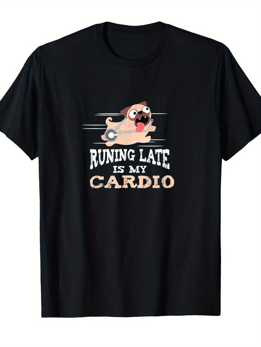This Humorous Slogan T-Shirt for Both Men And Women Features a Casual Short Sleeve Round Neck Design, Perfect for The Gym Or Everyday Use Throughout The Year. It'S an Amusing Gift Option for Those Who Often Find Themselves Running Behind Schedule