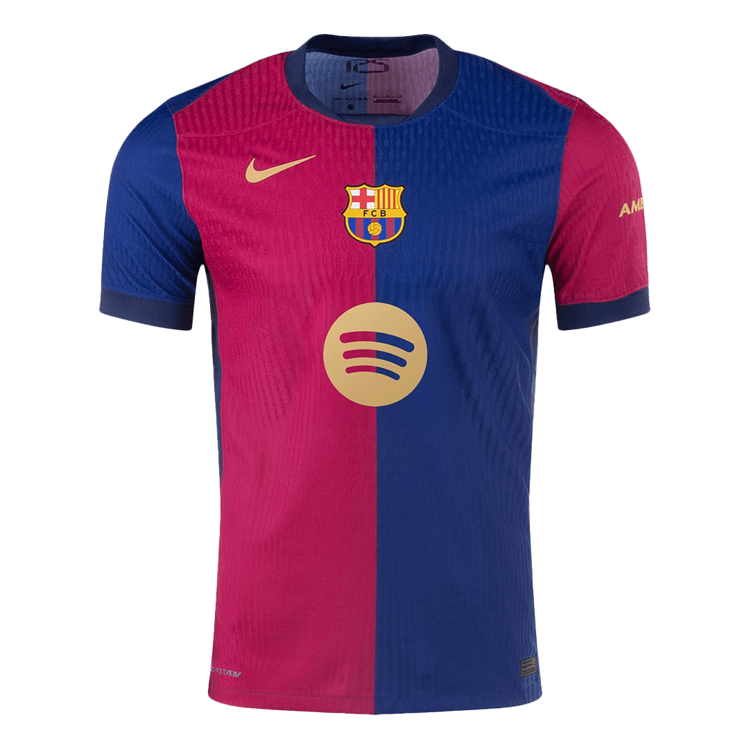 Player Version F.DE JONG #21 Barcelona Home Football Shirt 2024/25 - Spotify Logo Without Text