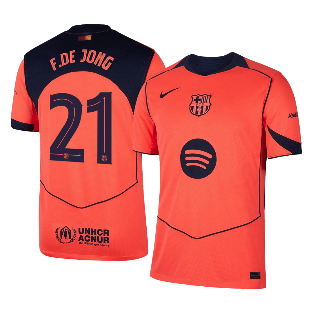F.DE JONG #21 Barcelona Third Away Football Shirt 2025/26—UCL